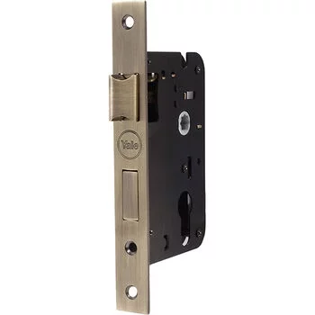 YALE MORTISE COMBO SET WITH 8IN BP 60MM CYLINDER TT WITH 50MM C/C 50MM//BS LOCK BODY AB YALE Model: YMC502-8P-60MM-5050-TT-AB