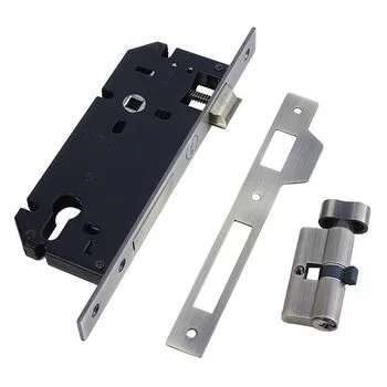 YALE MORTISE COMBO SET ROSE ESCUTCHEONS 60MM CYLINDER TT WITH 85MM C/C// 45MM BS L YMC501 LEVER HANDLES YALE Model: YMC501-RE-60MM-8545-TT-AB