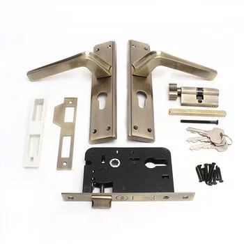 YALE MORTISE COMBO SET WITH 8IN BP 60MM CYLINDER TT WITH 50MM C/C 50MM// BS LOCK BODY AB LEVER HANDLES YALE Model: YMC511-8P-60MM-5050-TT-AB