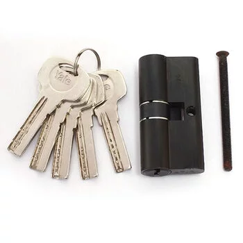 YALE 60MM CYLINDER WITH BOTHSIDE KEYS, PVD BM WITH DIMPLED KEY YALE Model: 60 MM DC PBM DK-S