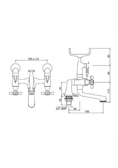 Bath Tub Mixer | Model : QQP-GRF-7271PM