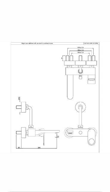 Single Lever Wall Mixer | Model : ORP-GLD-10117PM