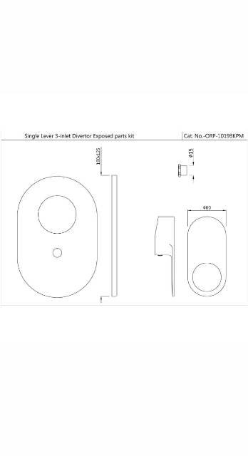 Single Lever 3-Inlet Diverter Exposed Parts Kit | Model : ORP-ABR-10193PM