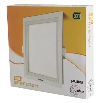 WIPRO GARNET WAVE 10W LED SQUARE SLIM PANEL COOL DAY LIGHT WIPRO | Model: D721060/DH21060