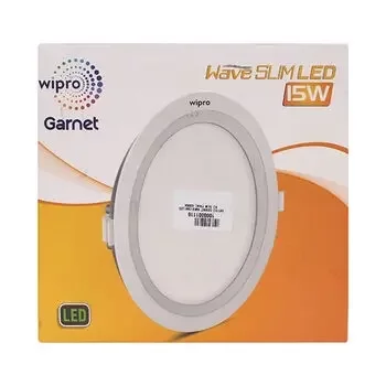 WIPRO GARNET WAVE 15W LED ROUND SLIM PANEL COOL DAY LIGHT WIPRO | Model: D711560/DH11560