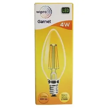 WIPRO GARNET FILAMENT CANDLE LED WHITE 2700K E14 4W WIPRO | Model: N41002