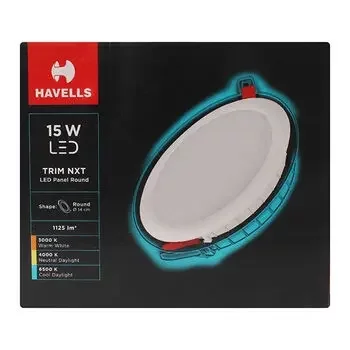 HAVELLS LED TRIM NXT PANEL 15W RD COOL DAY LIGHT LHEBLDPFPVNW015 HAVELLS |Model: LHEBLDPFPVNW015