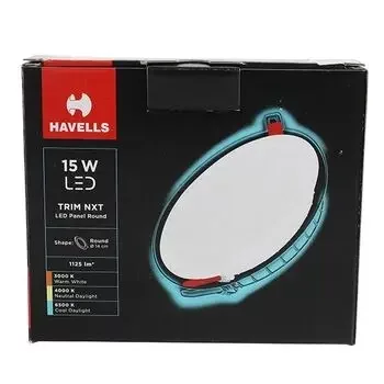 HAVELLS LED TRIM NXT PANEL 15W RD NORMAL WHITE LHEBLDPDPVNW015 HAVELLS | Model: LHEBLDPDPVNW015