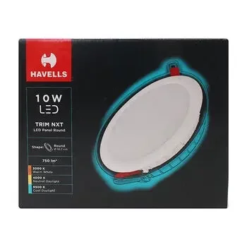 HAVELLS LED TRIM NXT PANEL 10W RD WARM WHITE LHEBLDPBPVNW010 HAVELLS | Model: LHEBLDPBPVNW010