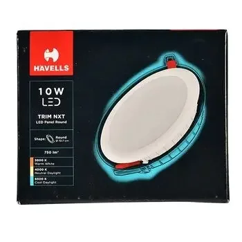 HAVELLS LED TRIM NXT PANEL 10W RD WARM WHITE LHEBLDPBPVNW010 HAVELLS | Model: LHEBLDPBPVNW010