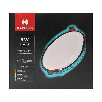 HAVELLS LED TRIM NXT PANEL 5W RD COOL DAY LIGHT LHEBLDPFPVNW005 HAVELLS | Model: LHEBLDPFPVNW005