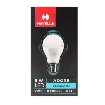 HAVELLS LED ADORE 4 STAR LAMP CCOL DAY LIGHT B22 9W HAVELLS | Model: LHLDEUEBML8R009LHLDDBEBBI8R009