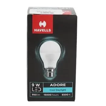 HAVELLS LED ADORE 4 STAR LAMP CCOL DAY LIGHT B22 9W HAVELLS | Model: LHLDEUEBML8R009LHLDDBEBBI8R009