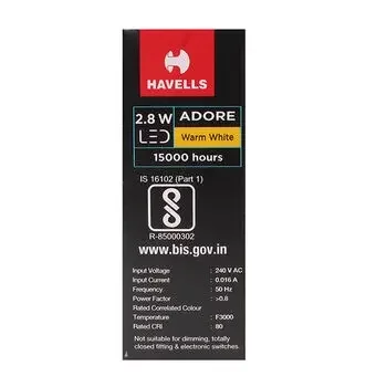 HAVELLS LED ADORE E14 CANDLE LAMP WARM WHITE 2.8W HAVELLS | Model: LHLDEUOCMC8R2X8