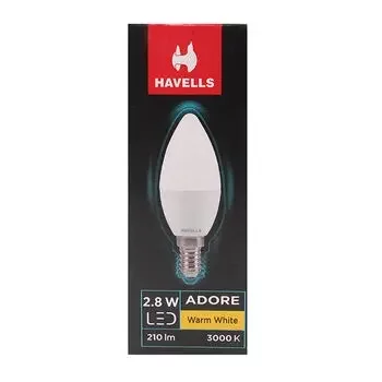 HAVELLS LED ADORE E14 CANDLE LAMP WARM WHITE 2.8W HAVELLS | Model: LHLDEUOCMC8R2X8