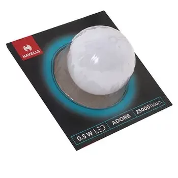 HAVELLS LED LAMP G45 220-240V WHITE 0.5W HAVELLS | Model: LHLDAFUEULNX0X5