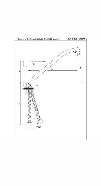 Single Lever Sink Mixer Model Orp Chr 10173bpm