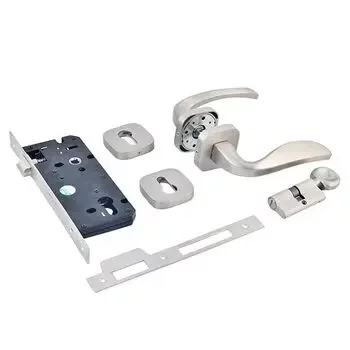 IPSA SCARLET ON ROSE LOCK SET WITH 60MM COIN & KNOB CYLINDER-MSS SET LEVER HANDLES IPSA |Model: 3036