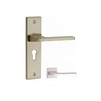 IPSA CYAN ON ROSE LOCK SET WITH 60MM ONE SIDE KNOB & KEY CYLINDER- MSS SET LEVER HANDLES IPSA | Model: 3049