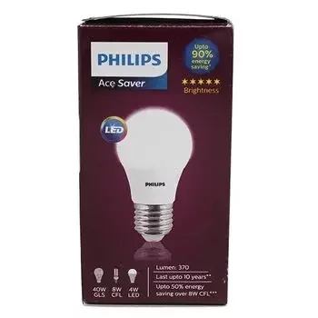 PHILIPS ACE SAVER 350 LUMEN COOL DAY LIGHT E27 P45 4W PHILIPS | Model: 929001254713