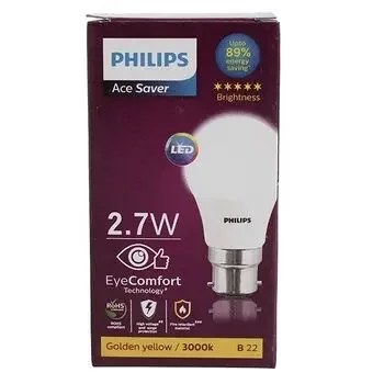 PHILIPS ACE SAVER 230 LUMEN WARM WHITE B22 P45 2.7W PHILIPS |Model: 929001254413