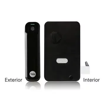 YALE FINGERPRINT WARDROBE LOCK FOR SLIDING DOOR HANDLE BLACK YALE | Model: FP-SL-H- B-01