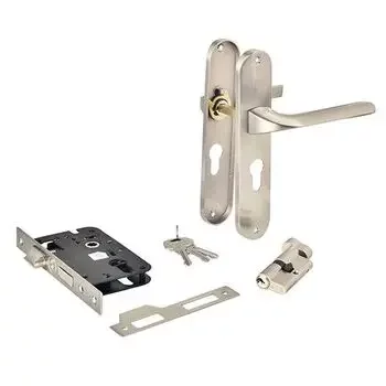 YALE MORTISE COMBO SET WITH 8IN BP 60MM CYLINDER TT WITH 50MM C/C 50MM// BS LOCK BODY STAINLESS STEEL LEVER HANDLES YALE | Model: YMC512-8P-60MM-5050-TT-SS