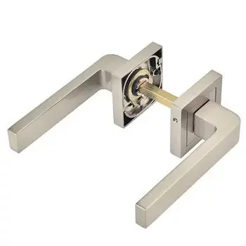 YALE YALE COMBO SET 503, 60MM DC CYLINDER,ROSE BACKPLATE, 8545 LOCK BODY, STAINLESS STEEL LEVER HANDLES YALE | Model: YMC503-RE-60MM-8545-DC-SS