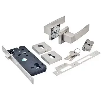 IPSA SKY ON ROSE LOCK SET WITH 60MM BOTH SIDE KEY CYLINDER-FSS SET LEVER HANDLES IPSA | Model: 2707