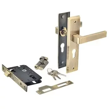 YALE MORTISE COMBO SET WITH 8IN BP 60MM CYLINDER TT WITH 50MM C/C 50MM// BS LOCK BODY AB LEVER HANDLES YALE | Model: YMC503-8P-60MM-5050-TT-AB