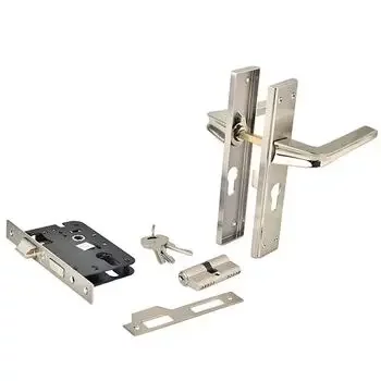 YALE MORTISE COMBO SET WITH 8IN BP 60MM CYLINDER DC WITH 50MM C/C 50MM// BS LOCK BODY STAINLESS STEEL LEVER HANDLES YALE | Model: YMC511-8P-60MM-5050-DC-SS