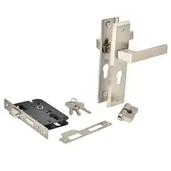 YALE MORTISE COMBO SET WITH 8IN BP 60MM CYLINDER DC WITH 50MM C/C 50MM// BS LOCK BODY STAINLESS STEEL LEVER HANDLES YALE | Model: YMC501-8P-60MM-5050-DC-SS