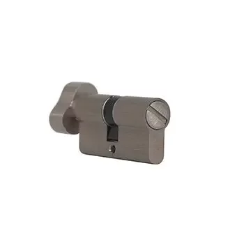 YALE EURO PROFILE CYLINDER 70MM, ONESIDE COIN, ONESIDE KNOB (PVD BM) YALE | Model: 70 MM BK PBM -S