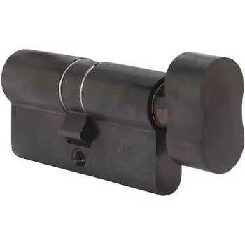 YALE 60MM CYLINDER WITH INSIDE THUMBTURN AND OUTSIDE KEY, PVD BM WITH DIMPLED KEY YALE | Model: 60 MM TT PBM DK-S