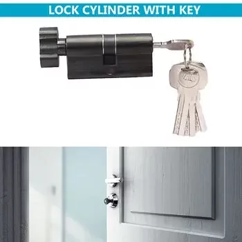 YALE 60MM CYLINDER WITH INSIDE THUMBTURN AND OUTSIDE KEY, PVD BM WITH DIMPLED KEY YALE | Model: 60 MM TT PBM DK-S