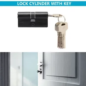 YALE 60MM CYLINDER WITH BOTHSIDE KEYS, PVD BM WITH DIMPLED KEY YALE | Model: 60 MM DC PBM DK-S