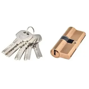 YALE 60MM CYLINDER WITH BOTHSIDE KEYS, PVD RG WITH DIMPLED KEY YALE | Model: 60 MM DC PRG DK-S