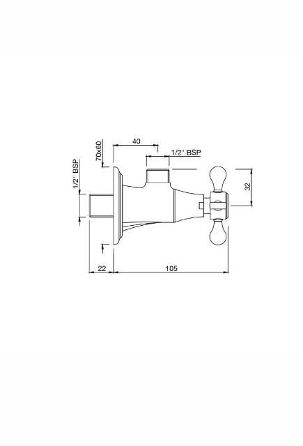 Angular Stop Cock | Model : QQP-GLD-7053PM